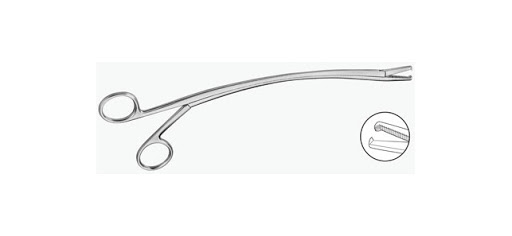Brand Tendon Tunnelling Forceps, 1x2 Teeth, Curved Jaw, 6" (15.0 Cm)